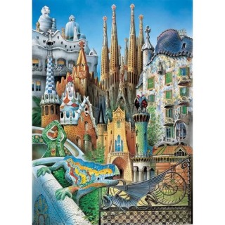 COLLAGE GAUDI - Puzzle de 1000 pieces