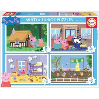 MULTI 4 JUNIOR PEPPA PIG - 4 puzzles progressifs