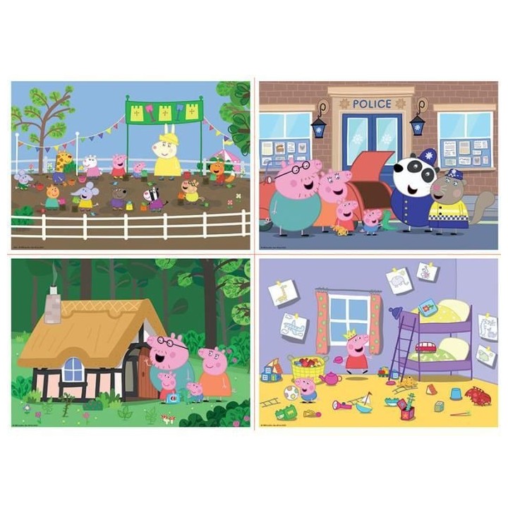 MULTI 4 JUNIOR PEPPA PIG - 4 puzzles progressifs