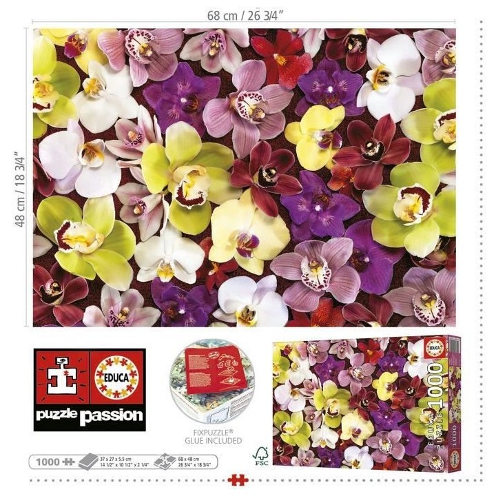COLLAGE ORCHIDÉES - Puzzle de 1000 pieces