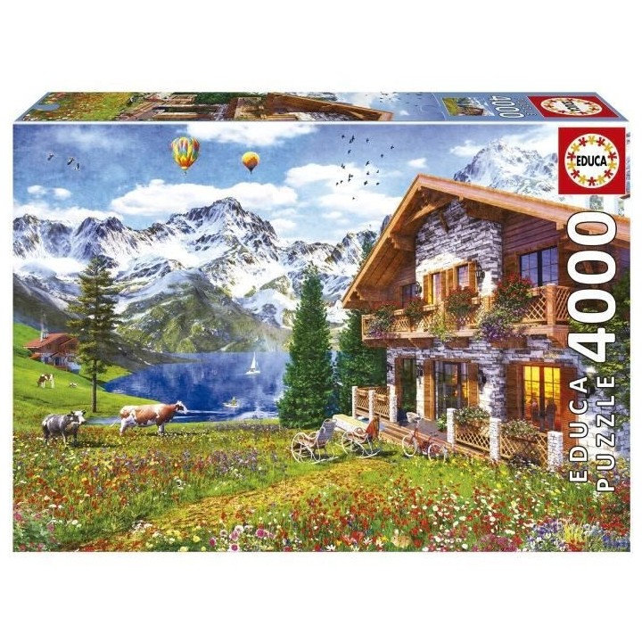 CHALET ALPIN - Puzzle de 4000 pieces
