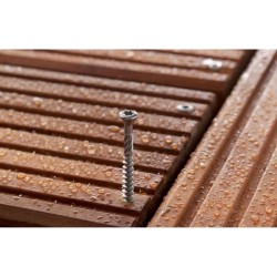 FISCHER - Vis terrasse FTS-ST 5,0x60 a tete fraisée, empreinte TX, inox A2, filetage partiel - Boîte de 500