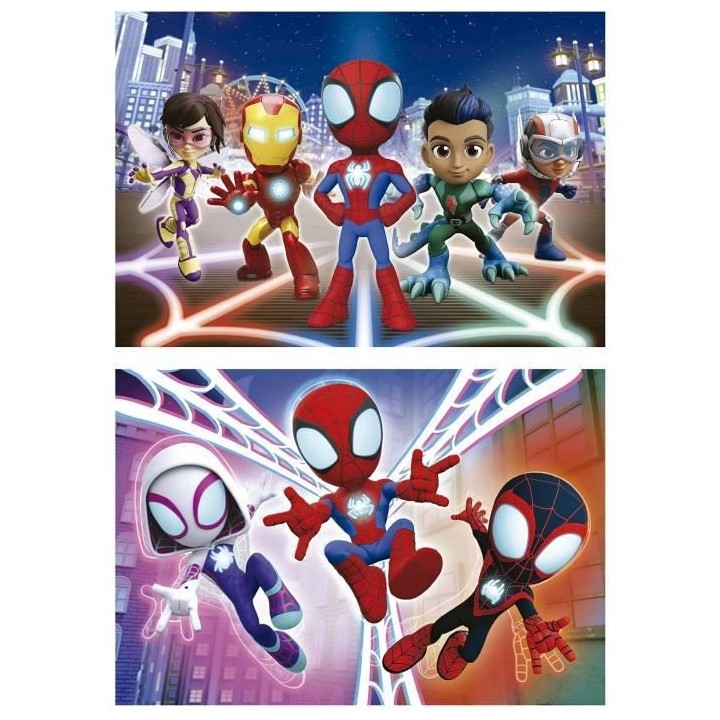 SPIDEY & HIS AMAZING FRIENDS - 2 puzzles en bois