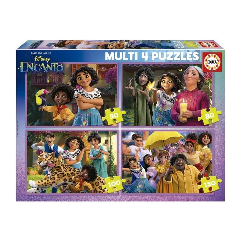 MULTI 4 IN 1 - DISNEY ENCANTO - 4 puzzles progressifs