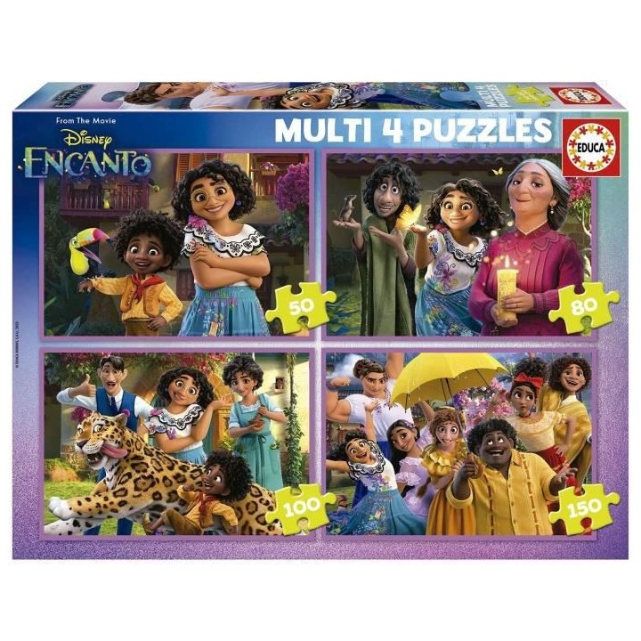 MULTI 4 IN 1 - DISNEY ENCANTO - 4 puzzles progressifs