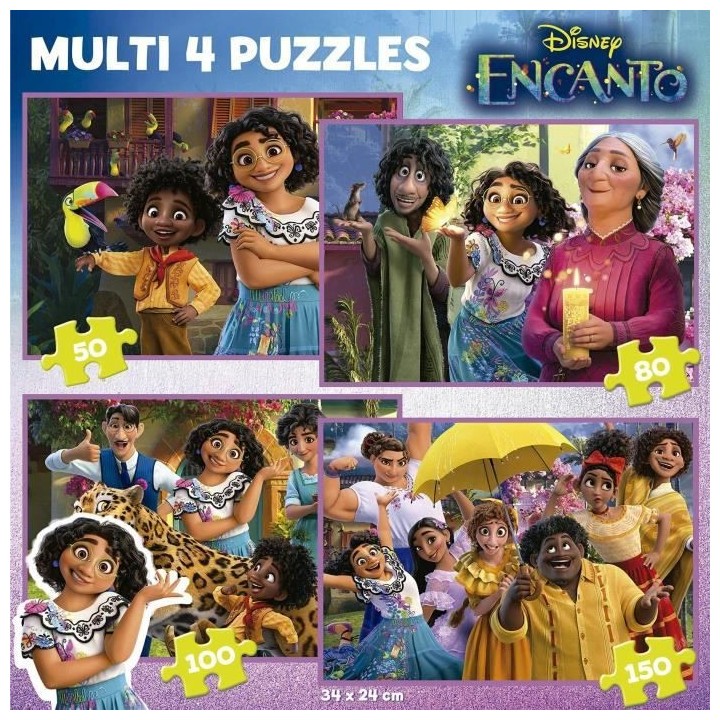 MULTI 4 IN 1 - DISNEY ENCANTO - 4 puzzles progressifs