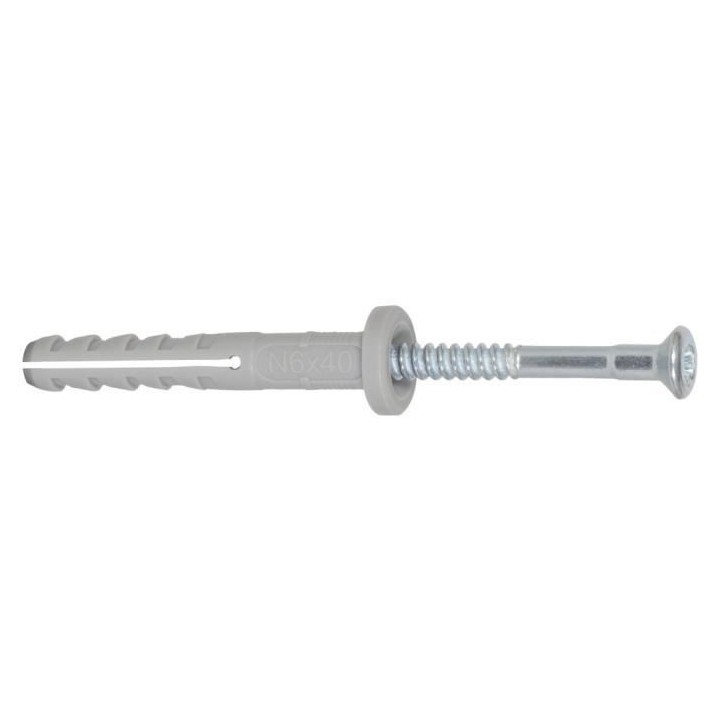 FISCHER - Cheville clou NF 5x40/15 avec collerette épaisse et clou te
