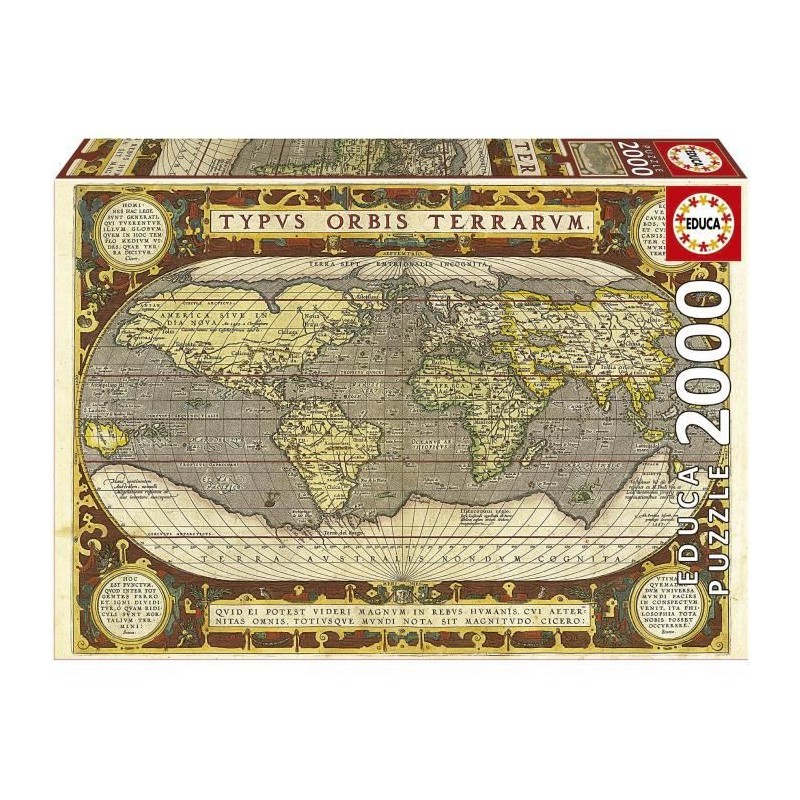 Puzzle - EDUCA - Planisphere - 2000 pieces