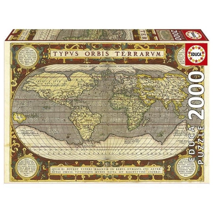 Puzzle - EDUCA - Planisphere - 2000 pieces