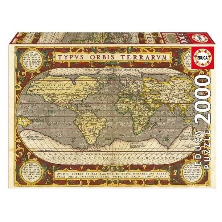 Puzzle - EDUCA - Planisphere - 2000 pieces