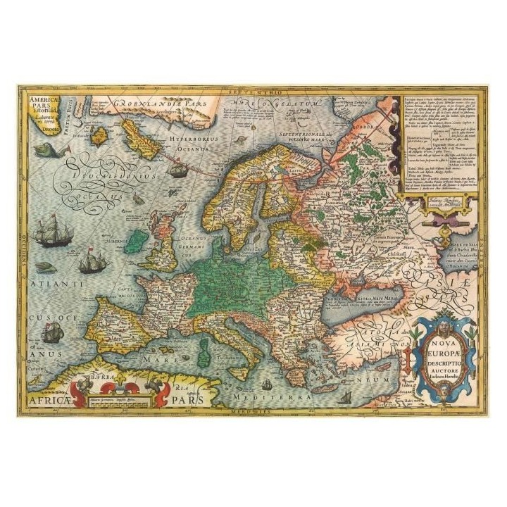 CARTE D'EUROPE - Puzzle de 1000 pieces