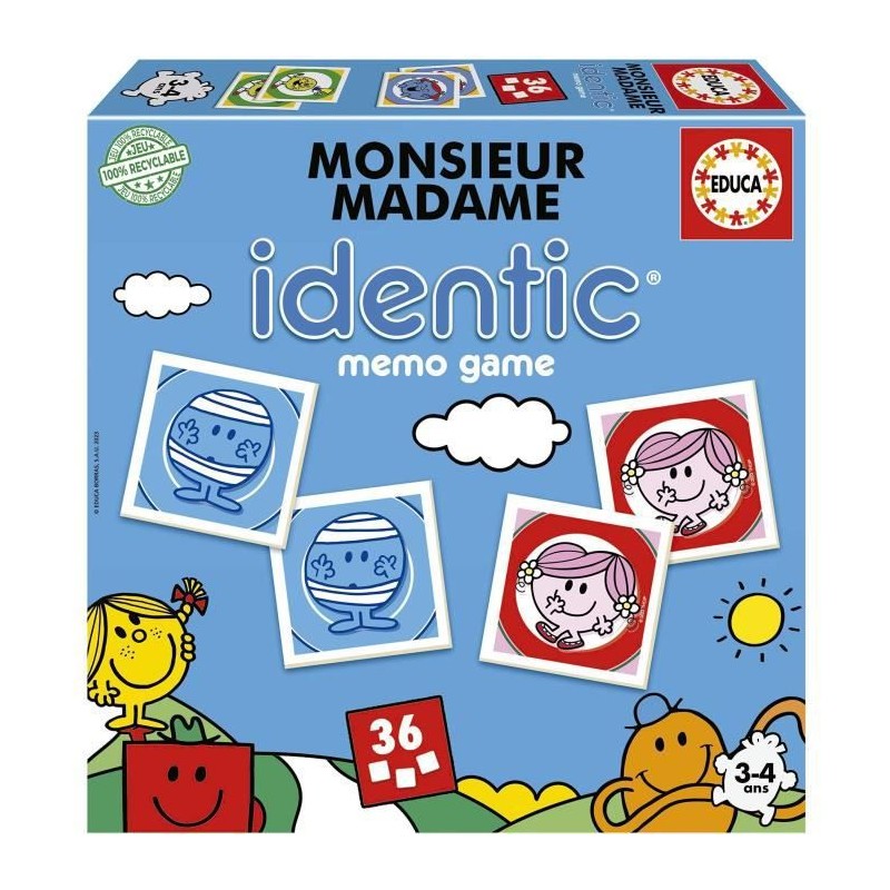 MONSIEUR MADAME - IDENTIC - Jeu de mémoire