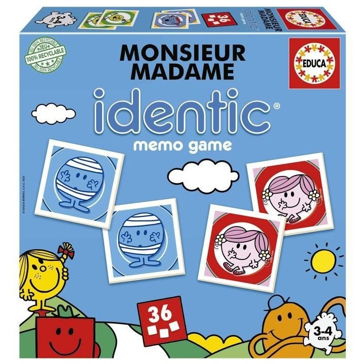 MONSIEUR MADAME - IDENTIC - Jeu de mémoire