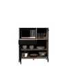 Buffet Cuisine Factory - Décor chene et noir - 2 portes + 1 tiroir - L 100 x P 43,3 x H 116 cm