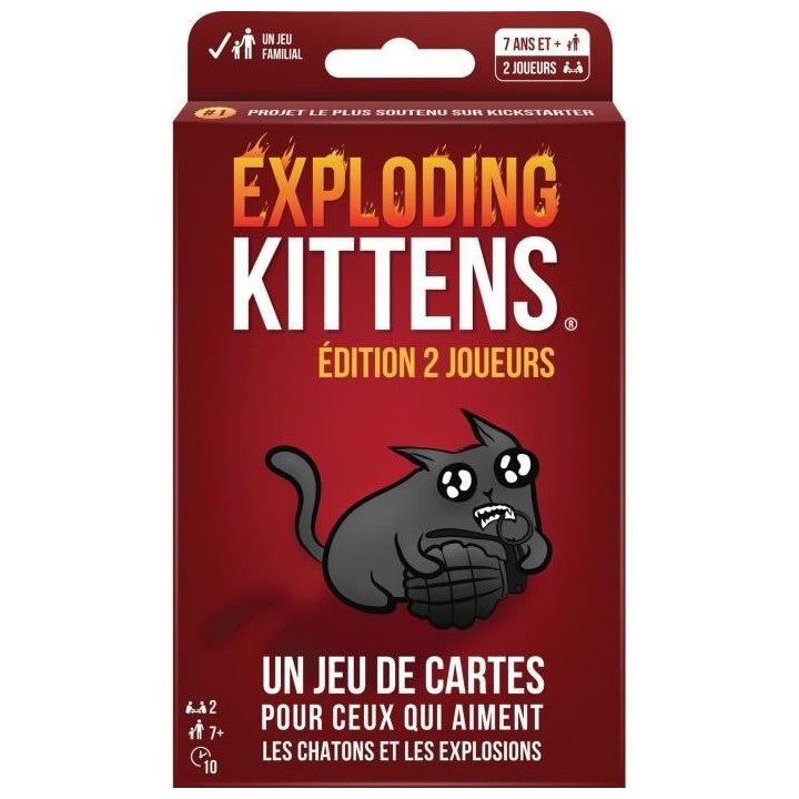 Exploding Kittens 2 Joueurs - Asmodee - Jeu de société