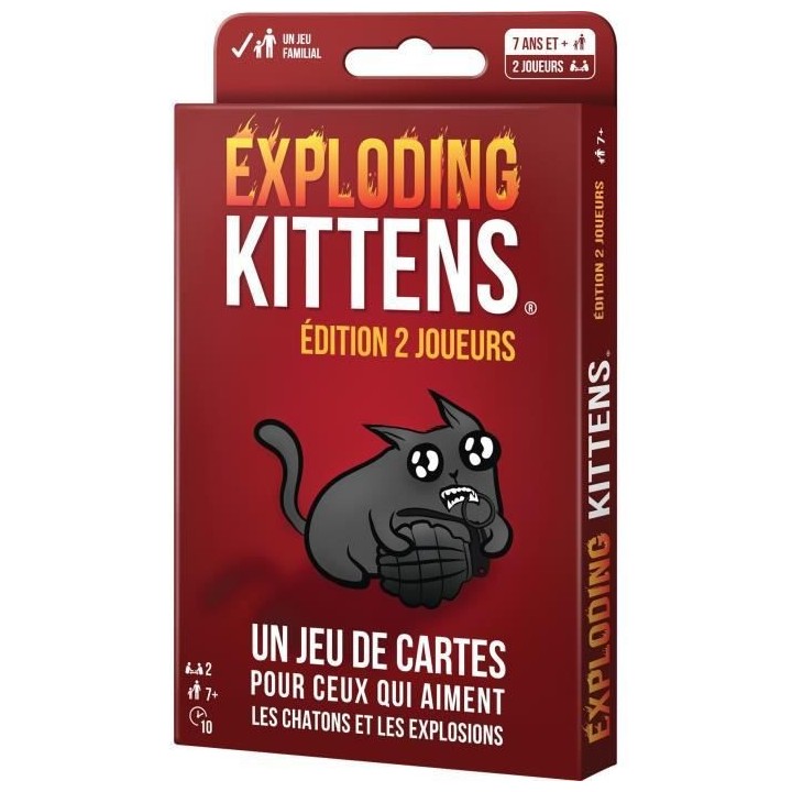 Exploding Kittens 2 Joueurs - Asmodee - Jeu de société