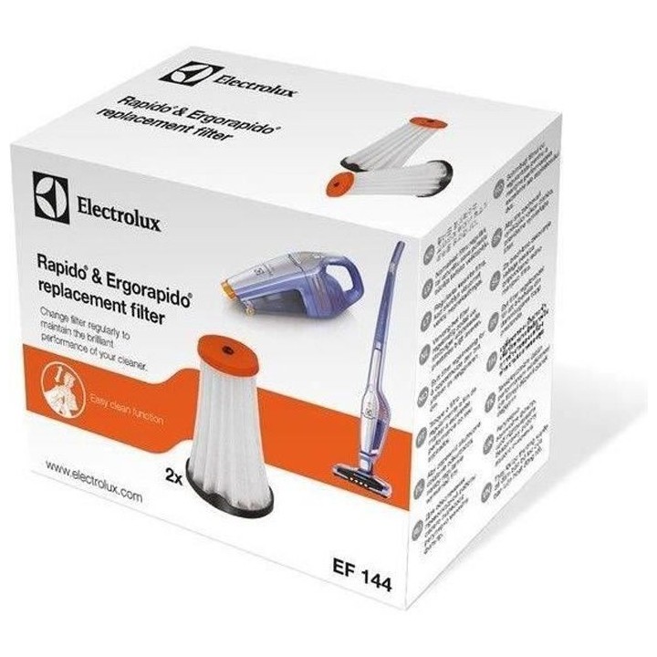 Electrolux EF144 - Flitre plissé pour Egorapido & Rapido - Lot de 2