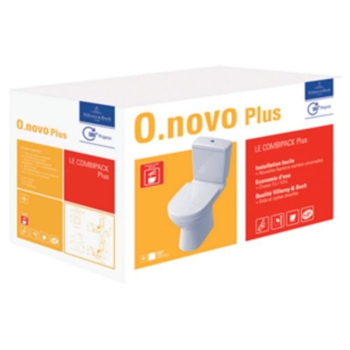 VILLEROY & BOCH - Pack WC O.novo - Céramique - sur pied sortie horizo