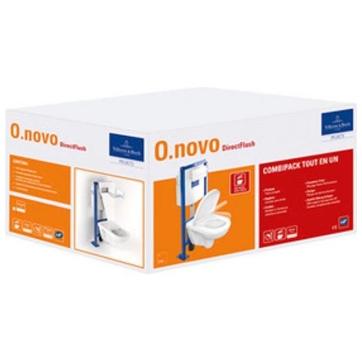 VILLEROY & BOCH - Pack WC O.novo suspendu sans bride - Céramique - av