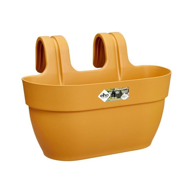 ELHO - Pot de fleurs - Vibia Campana Easy Hanger Medium - Jaune Miel - Balcon extérieur - L 24.1 x W 36 x H 26.5 cm