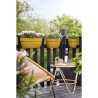 ELHO - Pot de fleurs - Vibia Campana Easy Hanger Medium - Jaune Miel - Balcon extérieur - L 24.1 x W 36 x H 26.5 cm