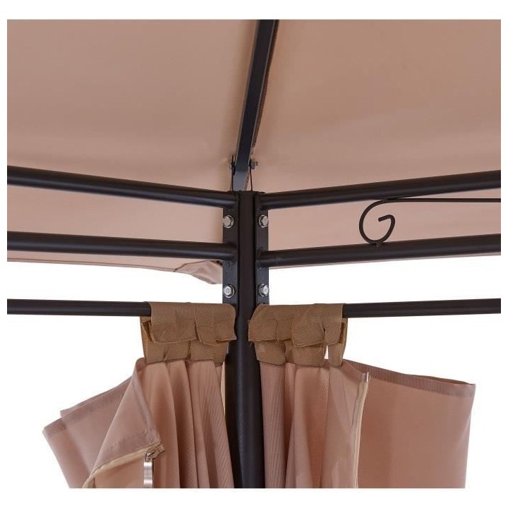 Tonnelle de jardin Lagoon - 3 x 4 x H.2,65 m - Structure Acier et toil