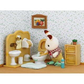 SYLVANIAN FAMILIES - 5015 - Le frere lapin chocolat et toilettes - Le