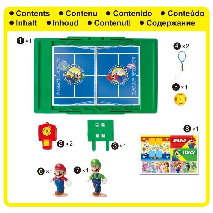 Super Mario Rally Tennis - EPOCH Games - Jeu d'ambiance et d'action
