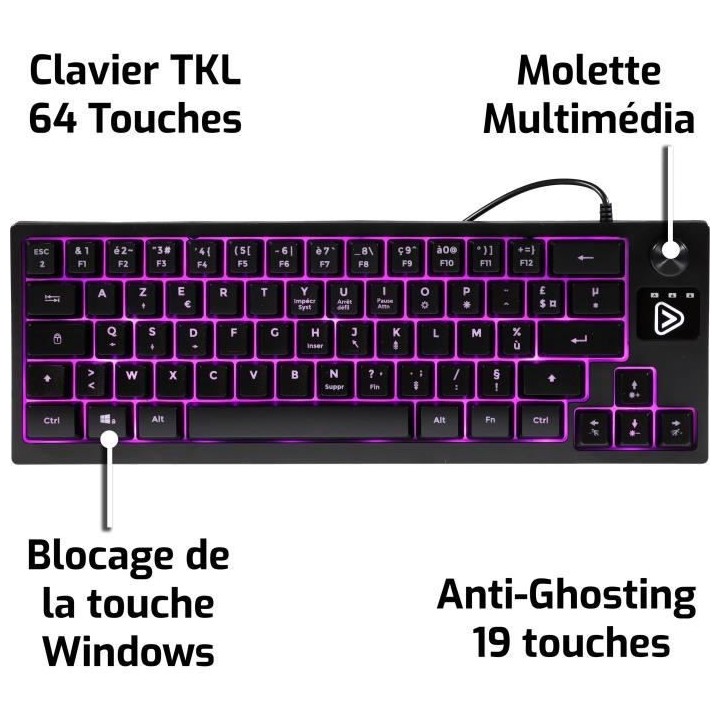 Clavier gaming TKL CA-50 ON LAN