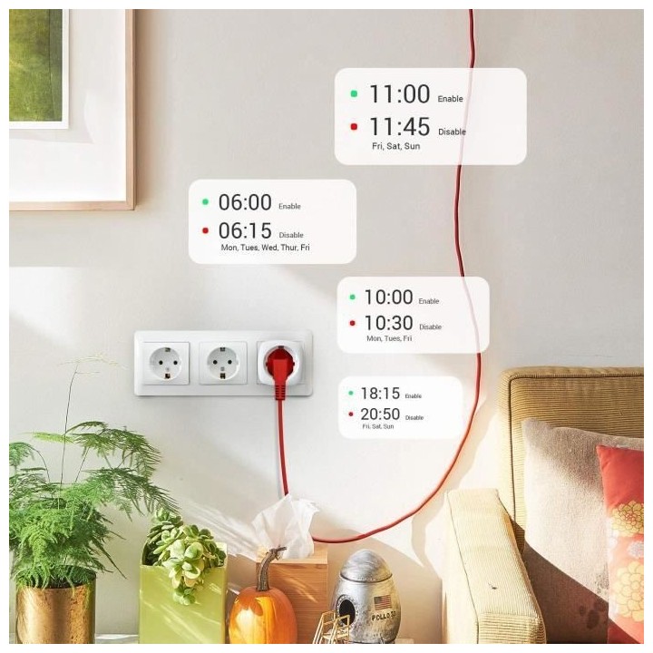 EZVIZ Prise Connectée WiFi, Smart Plug avec Mesure Consommation