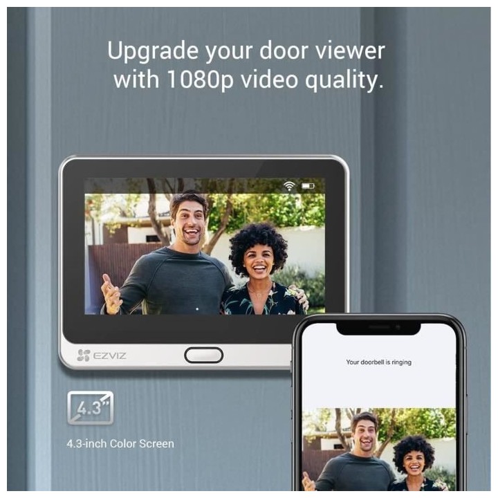 EZVIZ Judas Smart Ezviz Cs-dp2c Display 4.3'''' Wifi - Fullhd - Audio