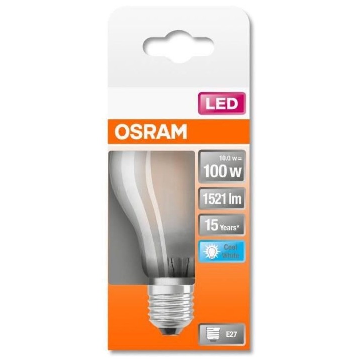 OSRAM Ampoule LED Standard verre dépoli 10W 100 E27 froid