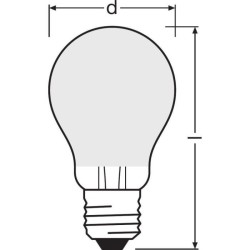 OSRAM Ampoule LED Standard verre dépoli 10W 100 E27 froid