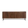 Buffet- Bois et métal - 4 portes 3 tiroirs - LODGE - L 195 x P 39,5 x H 75 cm