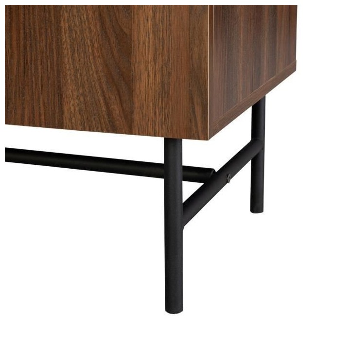 Buffet- Bois et métal - 4 portes 3 tiroirs - LODGE - L 195 x P 39,5 x