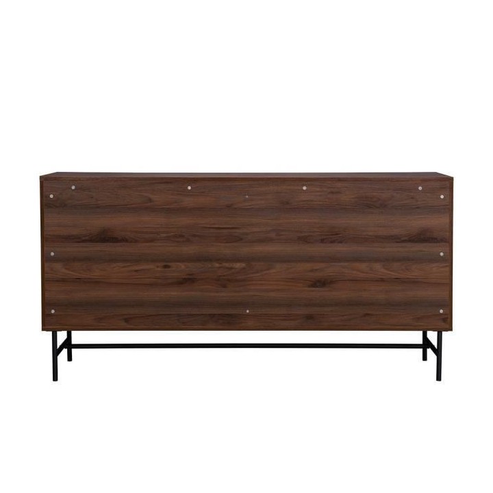 Commode 6 tiroirs - Bois et métal - LODGE - L 160 x P 39,5 x H 80