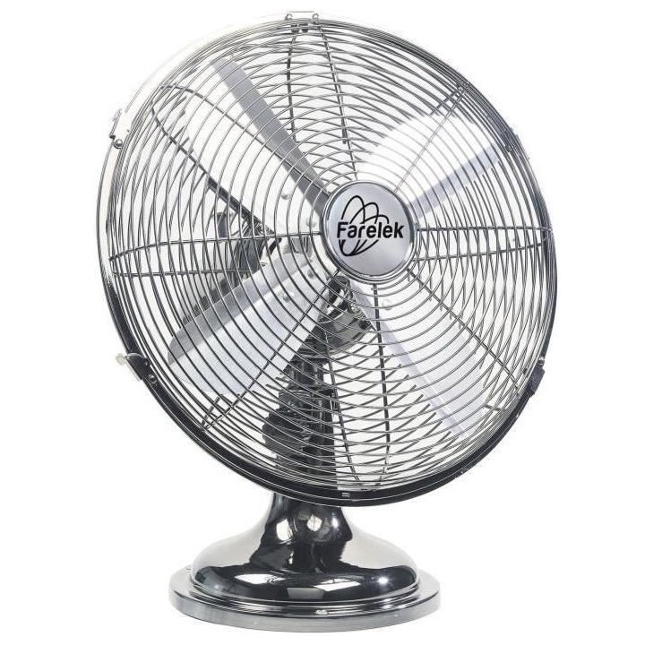 UTAH - Ventilateur a poser Ø30cm 35W chromé oscillant