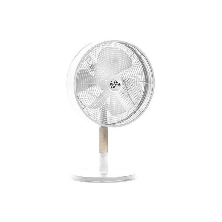 FLORIDA Blanc & Bois - Ventilateur a poser Ø30cm 35W oscillant