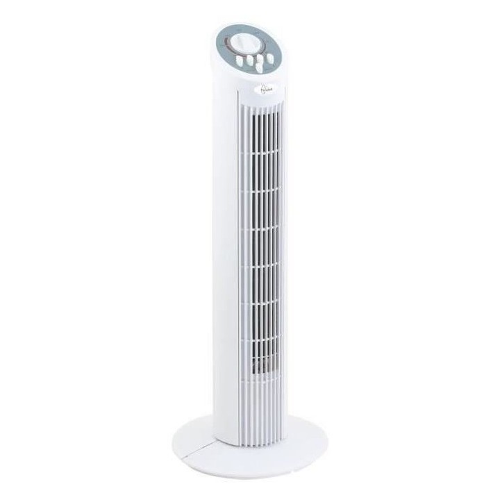DAKOTA - Ventilateur colonne H74cm 50W blanc oscillant