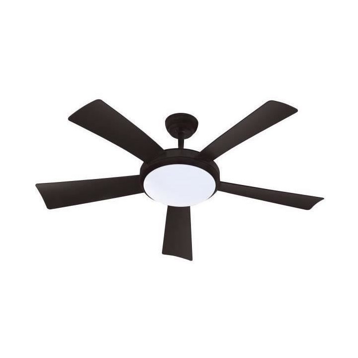 WALLIS Noir - Ventilateur de plafond Ø132cm 38W + éclairage LED