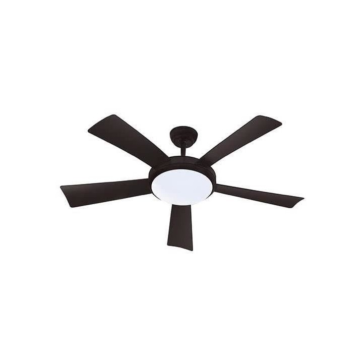 WALLIS Noir - Ventilateur de plafond Ø132cm 38W + éclairage LED