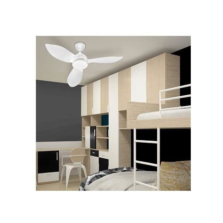 CORSICA Noir - Ventilateur de plafond Ø116cm 70W + éclairage LED