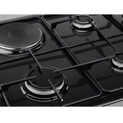 FAURE FGM64300B - Table de cuisson mixte gaz / électrique - 4 zones - L55 x P47 x H3 cm - Noir