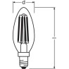 OSRAM Ampoule LED Flamme clair filament 4W 40 E14 chaud