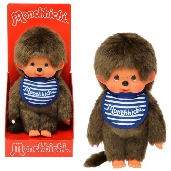 Monchhichi - Garçon Bavoir Mariniere 20 cm