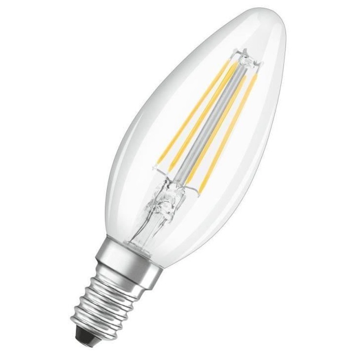 OSRAM Ampoule LED Flamme clair filament 4W 40 E14 chaud