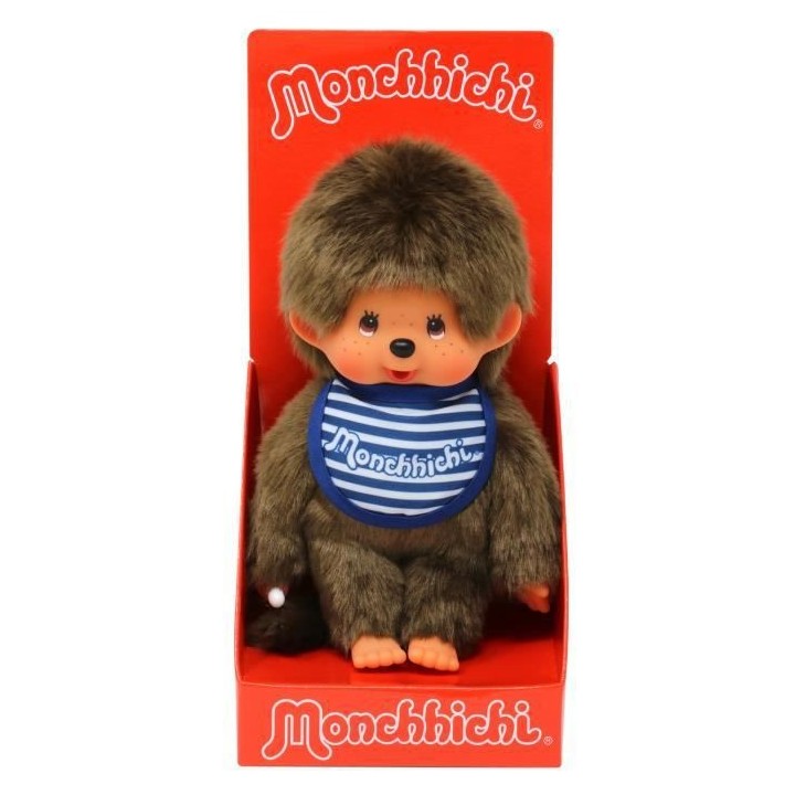 Monchhichi - Garçon Bavoir Mariniere 20 cm