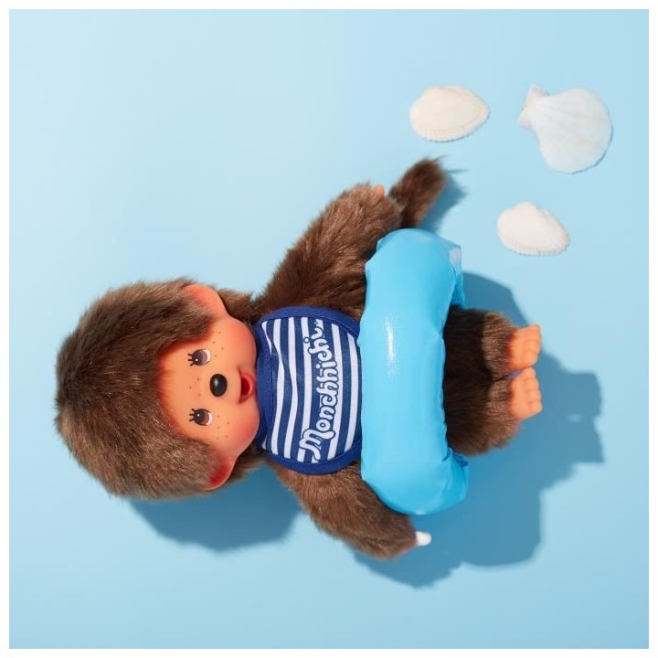Monchhichi - Garçon Bavoir Mariniere 20 cm