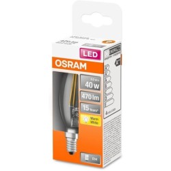 OSRAM Ampoule LED Flamme clair filament 4W 40 E14 chaud