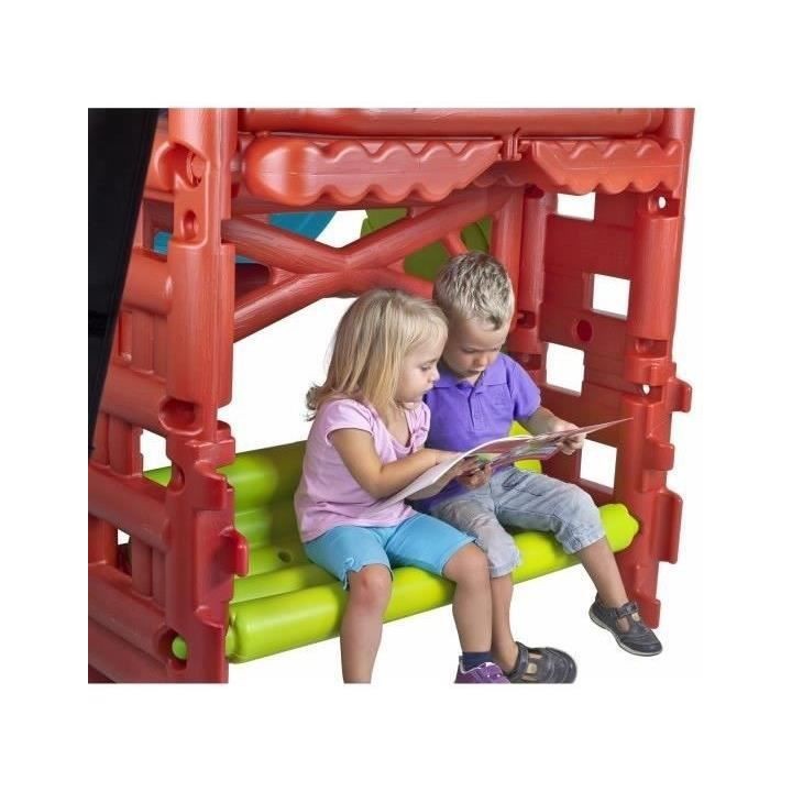 Aire de jeux La Maison des Bois - plastique anti-UV - FEBER - avec tob